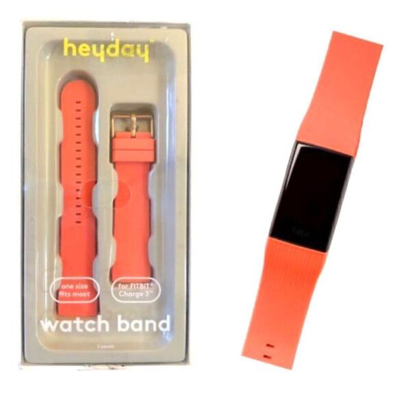 NIB Heyday Coral Replacement Bracelet Watch Band/Fitbit Charge 3 fits 145mm/210‎ - Picture 2 of 4